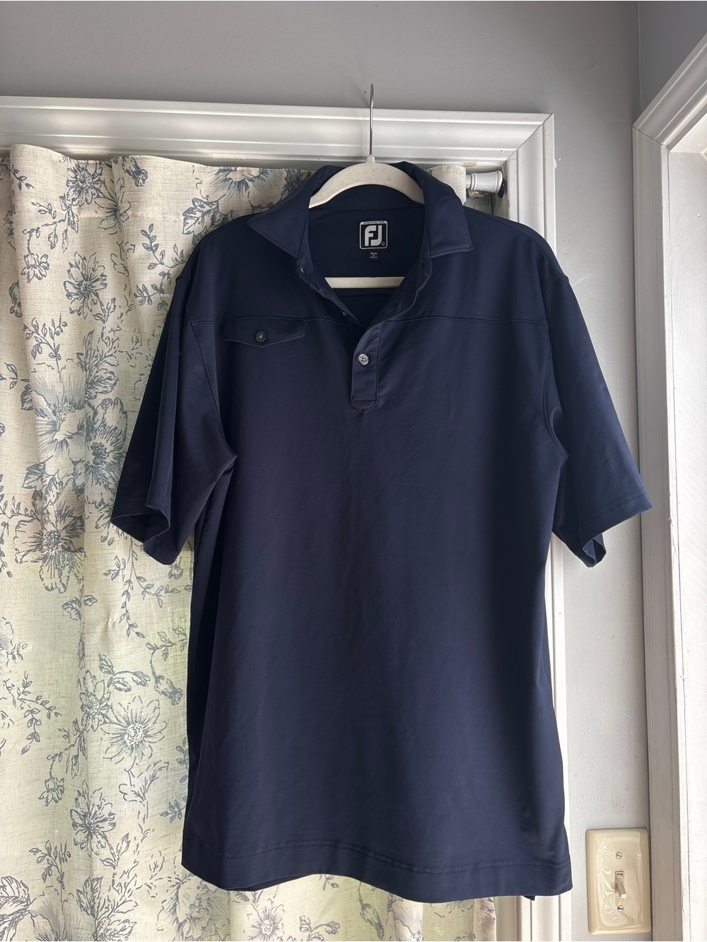 FootJoy Athletic Fit Golf Men’s Navy Polo Shirt